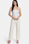 Zivame Non-Padded Short Slip Corset - Blue Print — thumbnail 2